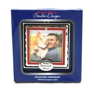 Who Rescued Who Pet Photo Frame European Crystal Square Hanging Regent Square